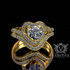 1.23ct Brilliant Cut Heart Shape Gold Bridal Set - 02US70